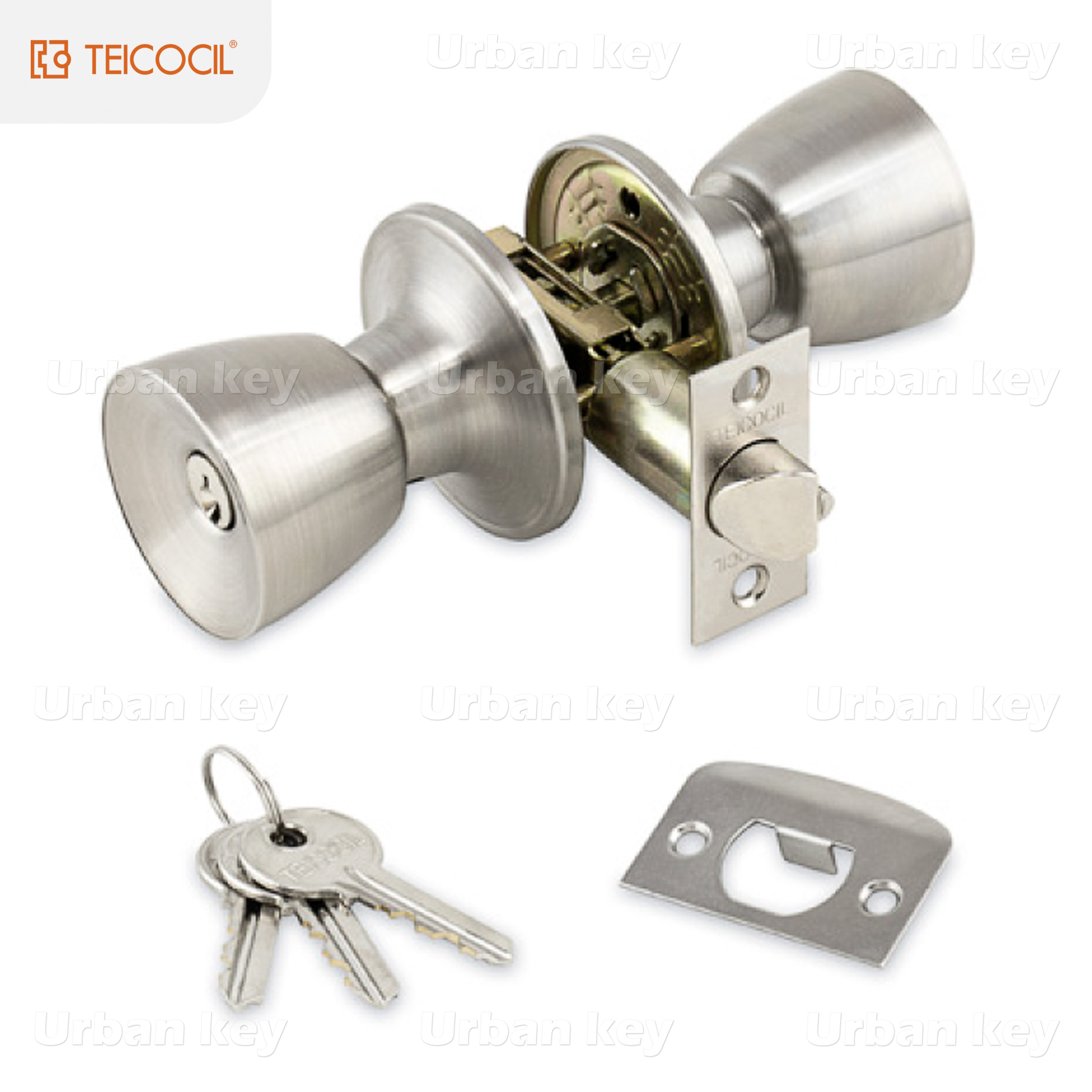 FECHADURA 9600 TUBULAR COM CHAVE INOX