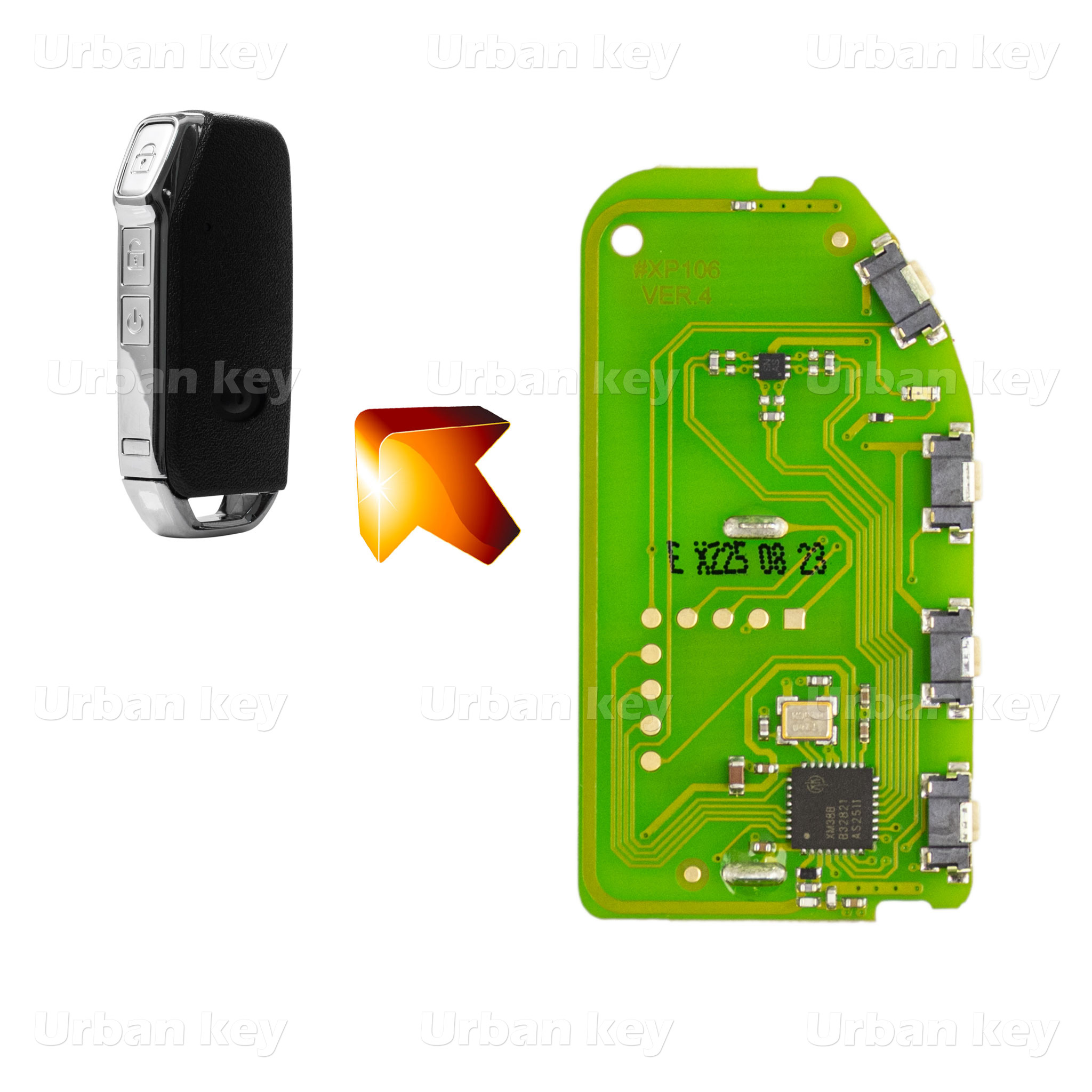 COMANDO COMPATIVEL AUTO 3 BOTOES