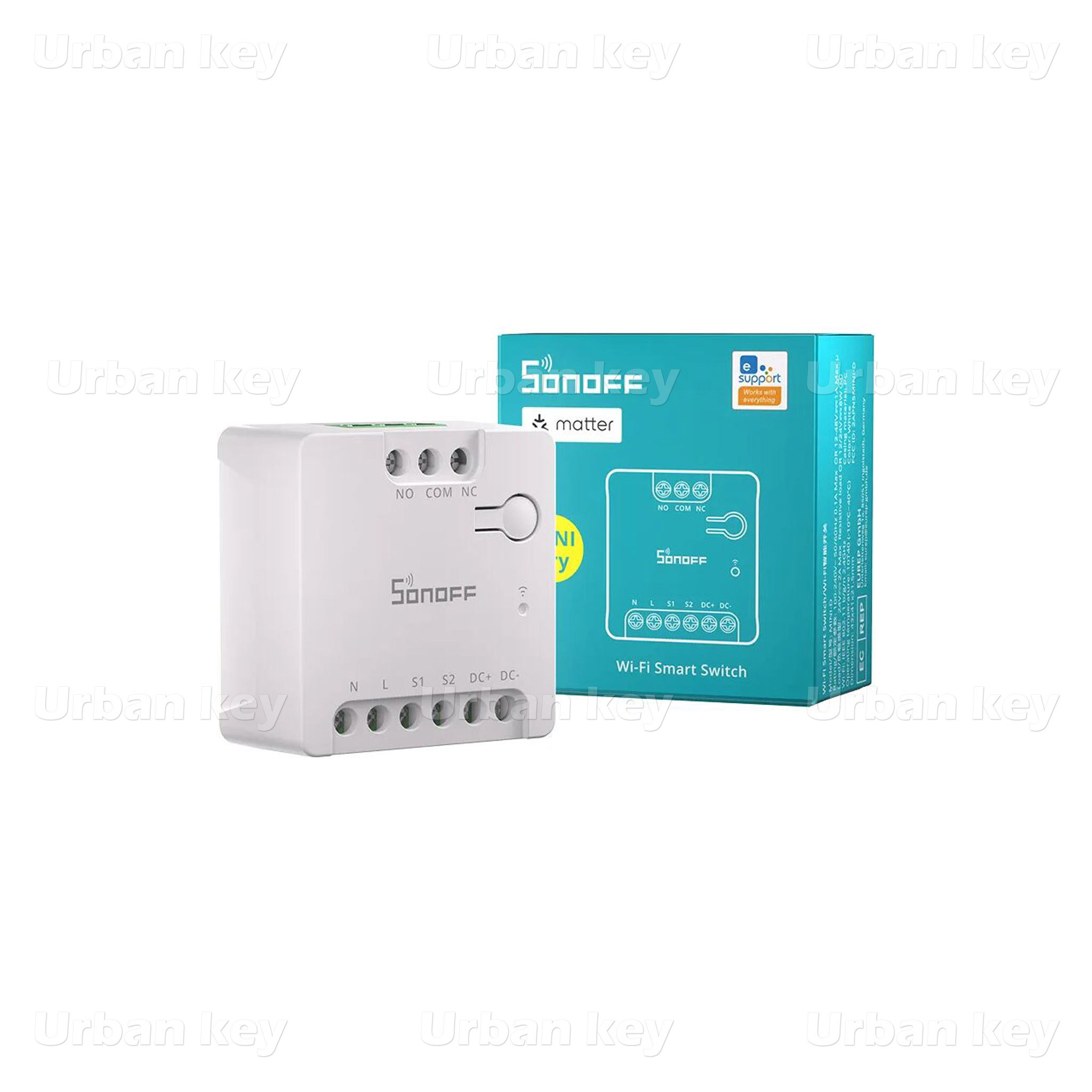 RELE INTELIGENTE WI-FI COM MATTER E CONTACTO SECO SONOFF