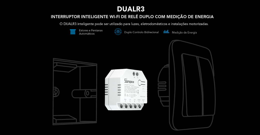 Interruptor Wifi Sonoff Dual R3 Control Persianas O Consumo